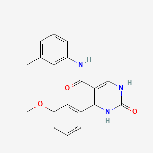molecular formula C21H23N3O3 B2694628 N-(3,5-dimethylphenyl)-4-(3-methoxyphenyl)-6-methyl-2-oxo-1,2,3,4-tetrahydropyrimidine-5-carboxamide CAS No. 941898-17-5