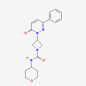 N-(Oxan-4-yl)-3-(6-oxo-3-phenylpyridazin-1-yl)azetidine-1-carboxamide