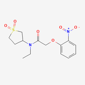 N-(1,1-dioxothiolan-3-yl)-N-ethyl-2-(2-nitrophenoxy)acetamide