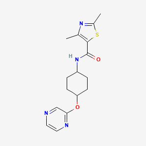 2,4-dimethyl-N-((1r,4r)-4-(pyrazin-2-yloxy)cyclohexyl)thiazole-5-carboxamide
