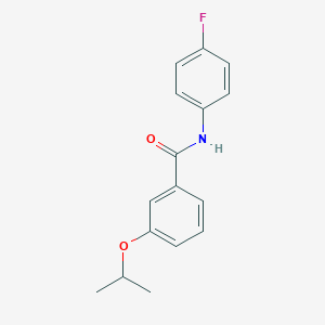 molecular formula C16H16FNO2 B269465 N-(4-fluorophenyl)-3-isopropoxybenzamide 