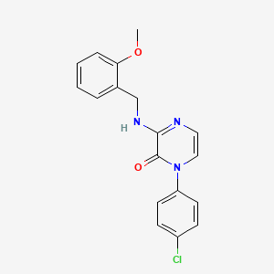 1-(4-chlorophenyl)-3-[(2-methoxybenzyl)amino]pyrazin-2(1H)-one