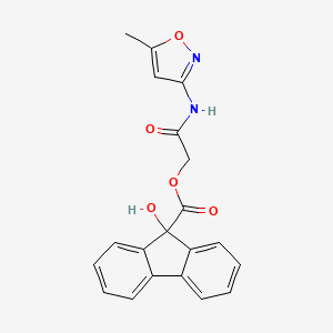 2-((5-methylisoxazol-3-yl)amino)-2-oxoethyl 9-hydroxy-9H-fluorene-9-carboxylate