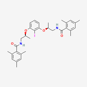 molecular formula C32H39IN2O4 B2694662 N,N'-[(2S,2'S)-[(2-Iodo-1,3-phenylene)bis(oxy)]bis(propane-2,1-diyl)]bis(2,4,6-trimethylbenzamide) CAS No. 1399008-27-5
