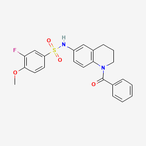 N-(1-benzoyl-1,2,3,4-tetrahydroquinolin-6-yl)-3-fluoro-4-methoxybenzenesulfonamide