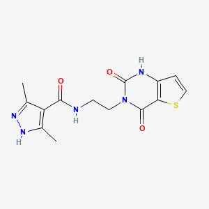 N-(2-(2,4-dioxo-1,2-dihydrothieno[3,2-d]pyrimidin-3(4H)-yl)ethyl)-3,5-dimethyl-1H-pyrazole-4-carboxamide