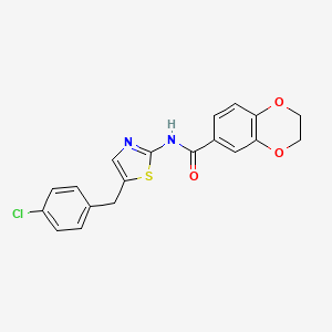 N-[5-(4-chlorobenzyl)-1,3-thiazol-2-yl]-2,3-dihydro-1,4-benzodioxine-6-carboxamide