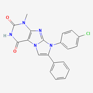 8-(4-chlorophenyl)-1-methyl-7-phenyl-1H-imidazo[2,1-f]purine-2,4(3H,8H)-dione