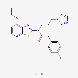 N-(3-(1H-imidazol-1-yl)propyl)-N-(4-ethoxybenzo[d]thiazol-2-yl)-2-(4-fluorophenyl)acetamide hydrochloride