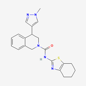 4-(1-methyl-1H-pyrazol-4-yl)-N-(4,5,6,7-tetrahydrobenzo[d]thiazol-2-yl)-3,4-dihydroisoquinoline-2(1H)-carboxamide