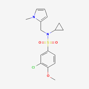 3-chloro-N-cyclopropyl-4-methoxy-N-((1-methyl-1H-pyrrol-2-yl)methyl)benzenesulfonamide