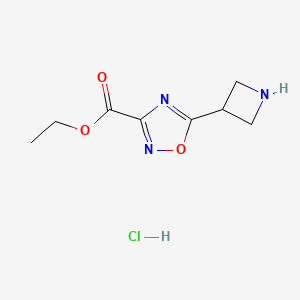 Ethyl 5-(azetidin-3-yl)-1,2,4-oxadiazole-3-carboxylate;hydrochloride