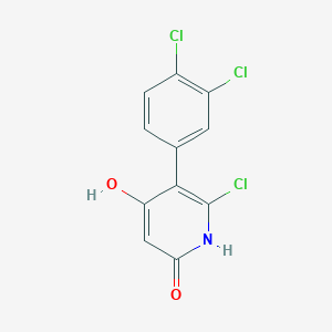 B2694714 6-Chloro-5-(3,4-dichlorophenyl)-2,4-pyridinediol CAS No. 306978-62-1