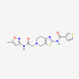 N-(5-(2-((5-methylisoxazol-3-yl)amino)-2-oxoethyl)-4,5,6,7-tetrahydrothiazolo[5,4-c]pyridin-2-yl)thiophene-3-carboxamide