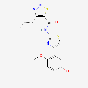 molecular formula C17H18N4O3S2 B2694737 N-(4-(2,5-dimethoxyphenyl)thiazol-2-yl)-4-propyl-1,2,3-thiadiazole-5-carboxamide CAS No. 1203069-68-4