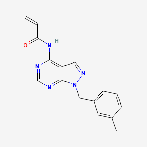 molecular formula C16H15N5O B2694746 N-[1-[(3-Methylphenyl)methyl]pyrazolo[3,4-d]pyrimidin-4-yl]prop-2-enamide CAS No. 2411257-89-9