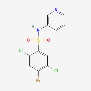 molecular formula C11H7BrCl2N2O2S B2694762 4-Bromo-2,5-dichloro-N-pyridin-3-ylbenzenesulfonamide CAS No. 2248883-33-0