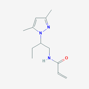 molecular formula C12H19N3O B2694767 N-[2-(3,5-dimethyl-1H-pyrazol-1-yl)butyl]prop-2-enamide CAS No. 2305291-00-1
