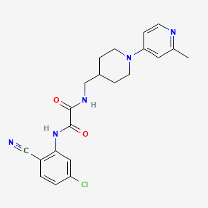 molecular formula C21H22ClN5O2 B2694786 N1-(5-chloro-2-cyanophenyl)-N2-((1-(2-methylpyridin-4-yl)piperidin-4-yl)methyl)oxalamide CAS No. 2034468-75-0