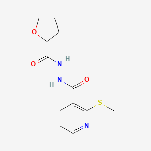 2-(methylsulfanyl)-N'-(oxolane-2-carbonyl)pyridine-3-carbohydrazide