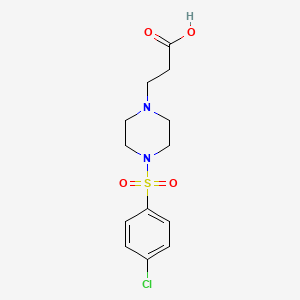 3-{4-[(4-Chlorophenyl)sulfonyl]piperazinyl}propanoic acid