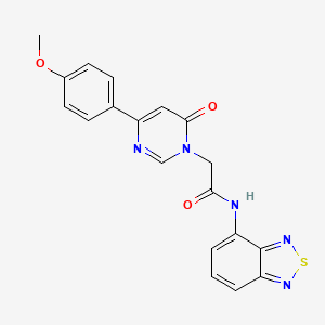 molecular formula C19H15N5O3S B2694798 N-(2,1,3-benzothiadiazol-4-yl)-2-[4-(4-methoxyphenyl)-6-oxo-1,6-dihydropyrimidin-1-yl]acetamide CAS No. 1226437-56-4