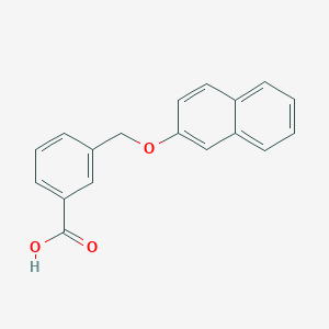 molecular formula C18H14O3 B2694800 3-[(Naphthalen-2-yloxy)methyl]benzoic acid CAS No. 438464-01-8