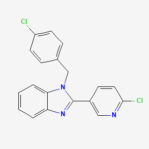 molecular formula C19H13Cl2N3 B2694803 1-(4-chlorobenzyl)-2-(6-chloro-3-pyridinyl)-1H-1,3-benzimidazole CAS No. 339112-50-4