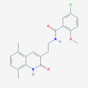 5-chloro-N-[2-(5,8-dimethyl-2-oxo-1H-quinolin-3-yl)ethyl]-2-methoxybenzamide