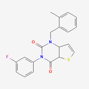 3-(3-fluorophenyl)-1-[(2-methylphenyl)methyl]-1H,2H,3H,4H-thieno[3,2-d]pyrimidine-2,4-dione