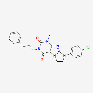 8-(4-chlorophenyl)-1-methyl-3-(3-phenylpropyl)-1H,2H,3H,4H,6H,7H,8H-imidazo[1,2-g]purine-2,4-dione