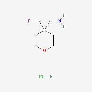 [4-(Fluoromethyl)oxan-4-yl]methanamine hydrochloride