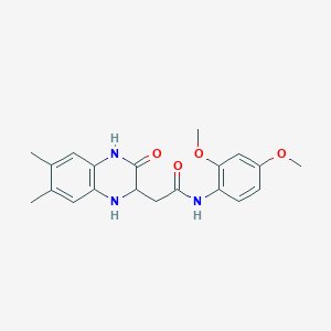 N-(2,4-dimethoxyphenyl)-2-(6,7-dimethyl-3-oxo-1,2,3,4-tetrahydroquinoxalin-2-yl)acetamide