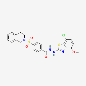 N'-(7-chloro-4-methoxybenzo[d]thiazol-2-yl)-4-((3,4-dihydroisoquinolin-2(1H)-yl)sulfonyl)benzohydrazide