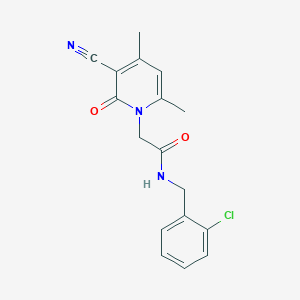 N-(2-chlorobenzyl)-2-(3-cyano-4,6-dimethyl-2-oxopyridin-1(2H)-yl)acetamide
