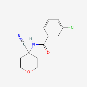 3-Chloro-N-(4-cyanooxan-4-YL)benzamide