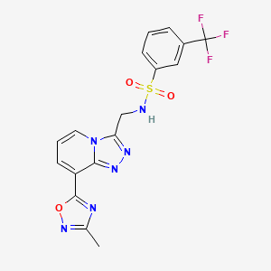 N-((8-(3-methyl-1,2,4-oxadiazol-5-yl)-[1,2,4]triazolo[4,3-a]pyridin-3-yl)methyl)-3-(trifluoromethyl)benzenesulfonamide