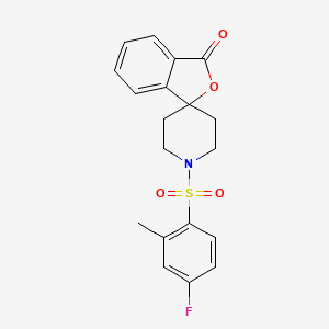 1'-((4-fluoro-2-methylphenyl)sulfonyl)-3H-spiro[isobenzofuran-1,4'-piperidin]-3-one