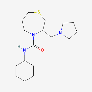 N-cyclohexyl-3-(pyrrolidin-1-ylmethyl)-1,4-thiazepane-4-carboxamide