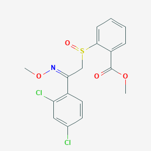 molecular formula C17H15Cl2NO4S B2694868 methyl 2-[(2E)-2-(2,4-dichlorophenyl)-2-(methoxyimino)ethanesulfinyl]benzoate CAS No. 338400-67-2