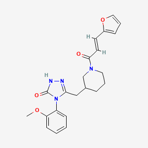 (E)-3-((1-(3-(furan-2-yl)acryloyl)piperidin-3-yl)methyl)-4-(2-methoxyphenyl)-1H-1,2,4-triazol-5(4H)-one