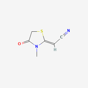 (2Z)-(3-methyl-4-oxo-1,3-thiazolidin-2-ylidene)acetonitrile
