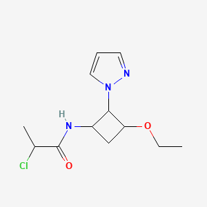 2-Chloro-N-(3-ethoxy-2-pyrazol-1-ylcyclobutyl)propanamide