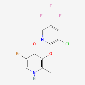 5-Bromo-3-((3-chloro-5-(trifluoromethyl)-2-pyridinyl)oxy)-2-methyl-4(1H)-pyridinone