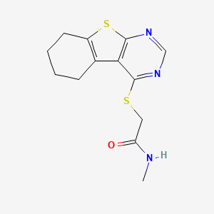 N-methyl-2-(5,6,7,8-tetrahydro-[1]benzothiolo[2,3-d]pyrimidin-4-ylsulfanyl)acetamide