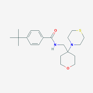 4-Tert-butyl-N-[(4-thiomorpholin-4-yloxan-4-yl)methyl]benzamide