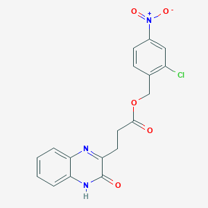 (2-chloro-4-nitrophenyl)methyl 3-(3-oxo-4H-quinoxalin-2-yl)propanoate