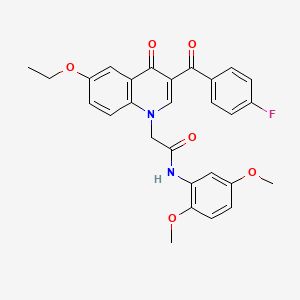 N-(2,5-dimethoxyphenyl)-2-(6-ethoxy-3-(4-fluorobenzoyl)-4-oxoquinolin-1(4H)-yl)acetamide