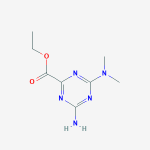 molecular formula C8H13N5O2 B2694906 Ethyl 4-amino-6-(dimethylamino)-1,3,5-triazine-2-carboxylate CAS No. 2248387-04-2
