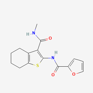 molecular formula C15H16N2O3S B2694916 N-[3-(methylcarbamoyl)-4,5,6,7-tetrahydro-1-benzothiophen-2-yl]furan-2-carboxamide CAS No. 892978-23-3